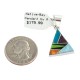 Triangle .925 Sterling Silver Certified Authentic Navajo Natural Multicolor Real Handmade Native American Inlaid Pendant 24491-18