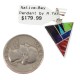 Triangle Navajo .925 Sterling Silver Certified Authentic Natural Multicolor Real Handmade Native American Inlaid Pendant 24491-12