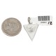 Triangle Navajo .925 Sterling Silver Certified Authentic Natural Multicolor Real Handmade Native American Inlaid Pendant 24491-12