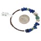 Navajo Certified Authentic Natural Turquoise Heishi Lapis Lazuli Native American Adjustable Wrap Bracelet 1301-3