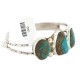 Handmade Certified Authentic Navajo .925 Sterling Silver Nuggets Natural Turquoise Native American Bracelet 1302