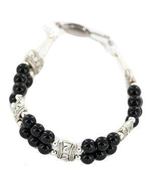 Certified Authentic Navajo Natural Black Onyx Native American Bracelet 1301-4 Certified Authentic Navajo Natural Black Onyx Native American Bracelet 1301-4