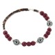 Navajo Certified Authentic Natural Hematite Heishi Jasper Native American Adjustable Wrap Bracelet 1301-1