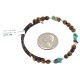 Certified Authentic Navajo Natural Turquoise Heishi Tigers Eye Native American Adjustable Wrap Bracelet 13139-2