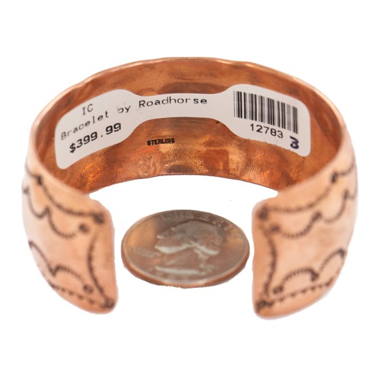 Certified Authentic .925 Sterling Silver Horse Handmade Navajo Native American Pure Copper Bracelet 12783-3 Certified Authentic .925 Sterling Silver Horse Handmade Navajo Native American Pure Copper Bracelet 12783-3