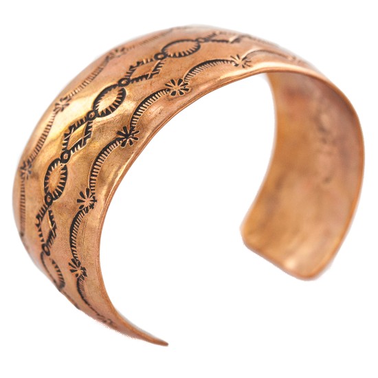 Certified Authentic Handmade Navajo Native American Pure Copper Bracelet 12700-2