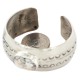 Certified Authentic Navajo Handmade Natural White Buffalo Native American Nickel Bracelet 13137-1