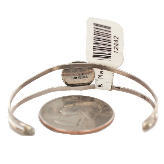 Handmade Certified Authentic Mae Peshlakei Navajo .925 Sterling Silver Native American Baby Bracelet 12442-100 Handmade Certified Authentic Mae Peshlakei Navajo .925 Sterling Silver Native American Baby Bracelet 12442-100