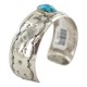 Certified Authentic Navajo Handmade Kokopelli Natural Turquoise Native American Nickel Bracelet 12784-8