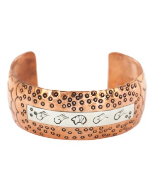 Certified Authentic .925 Sterling Silver Rain Bear Handmade Navajo Native American Pure Copper Bracelet 12783 Certified Authentic .925 Sterling Silver Rain Bear Handmade Navajo Native American Pure Copper Bracelet 12783