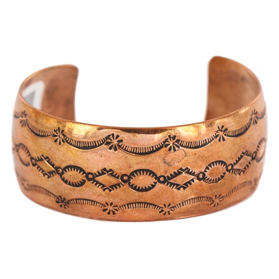 Certified Authentic Handmade Navajo Native American Pure Copper Bracelet 12700-2