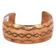 Certified Authentic Handmade Navajo Native American Pure Copper Bracelet 12700-2