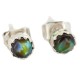 Certified Authentic Navajo .925 Sterling Silver Natural Abalone Native American Stud Earrings 27104-9 Certified Authentic Navajo .925 Sterling Silver Natural Abalone Native American Stud Earrings 27104-9