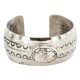 Certified Authentic Navajo Handmade Natural White Buffalo Native American Nickel Bracelet 13137-1