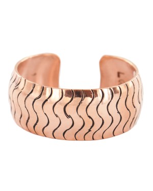 Certified Authentic Navajo Handmade Wave Native American Pure Copper Bracelet 13136-1