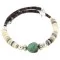 Navajo Natural Turquoise Heishi Native American Adjustable Wrap Bracelet 13139-4