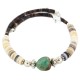 Navajo Certified Authentic Natural Turquoise Heishi Native American Adjustable Wrap Bracelet 13139-4