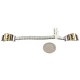 Wave 12kt Gold Filled and .925 Sterling Silver Handmade Certified Authentic Navajo Natural Native American Watchband 11120-1