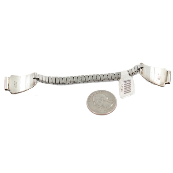 Wave 12kt Gold Filled and .925 Sterling Silver Handmade Certified Authentic Navajo Natural Native American Watchband 11120-1