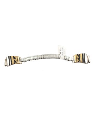 Wave 12kt Gold Filled and .925 Sterling Silver Handmade Certified Authentic Navajo Natural Native American Watchband 11120