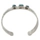 Certified Authentic Handmade Navajo Natural Turquoise Native American Nickel Bracelet 13141-9