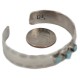 Handmade Certified Authentic Navajo Natural Turquoise Native American Nickel Bracelet 13141-10