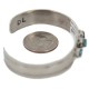 Handmade Navajo Certified Authentic Natural Turquoise Native American Nickel Bracelet 13141-8
