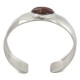 Certified Authentic Navajo Handmade Navajo Natural Red Jasper Native American Nickel Bracelet  13141-4