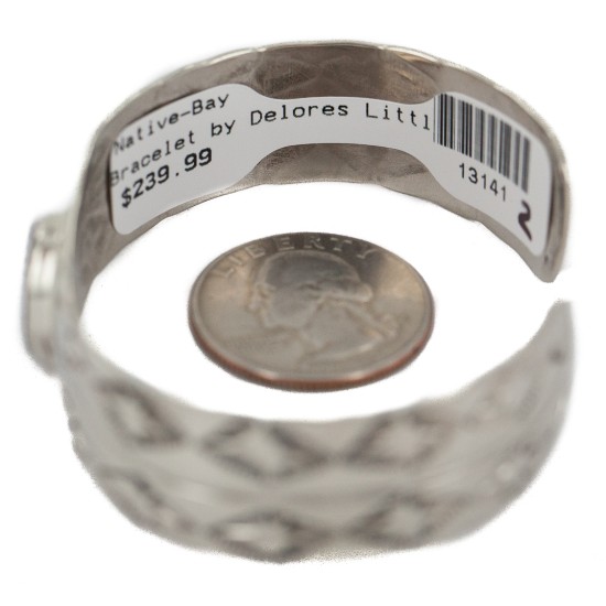 Certified Authentic Navajo Handmade Navajo Natural Tigers Eye Native American Nickel Bracelet 13141-2