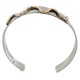 Certified Authentic Handmade Navajo Native American Brass Nickel Bracelet 13140-4