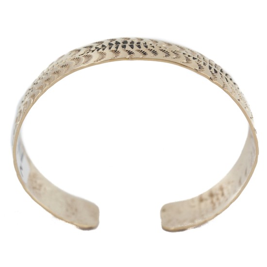 Certified Authentic Handmade Navajo Native American Brass Bracelet 13143-2 Certified Authentic Handmade Navajo Native American Brass Bracelet 13143-2