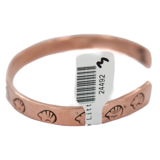 Certified Authentic Bear Handmade Navajo Native American Pure Copper Bracelet 24492-3