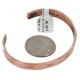 Certified Authentic Feather Handmade Navajo Native American Pure Copper Bracelet 24492-1