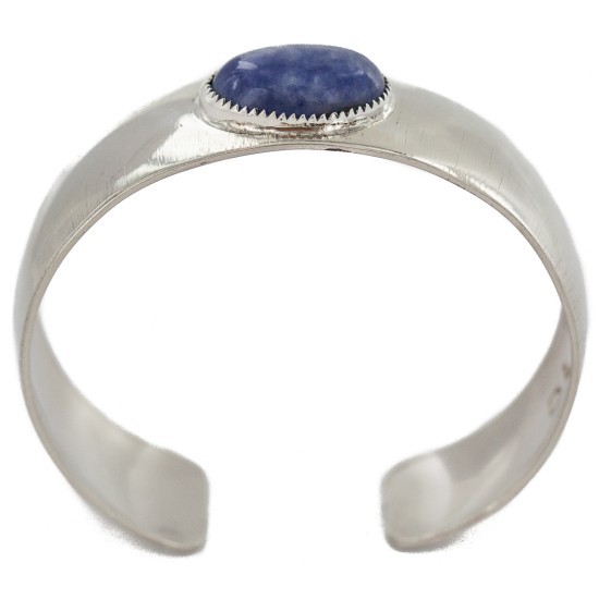 Certified Authentic Handmade Navajo Navajo Natural Lapis Native American Nickel Bracelet 13141-3
