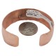 Certified Authentic Navajo Hammered Handmade Navajo Natural Charoite Native American Pure Copper Bracelet 13142-3