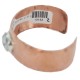 Certified Authentic Navajo Handmade Hammered Navajo White Howlite Native American Pure Copper Bracelet 13142-2