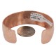 Certified Authentic Navajo Handmade Hammered Navajo White Howlite Native American Pure Copper Bracelet 13142-2