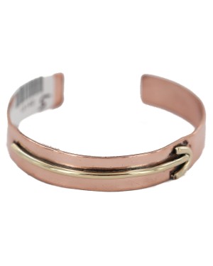 Certified Authentic Arrow Handmade Pure Navajo Native American Brass Copper Bracelet 13140-5