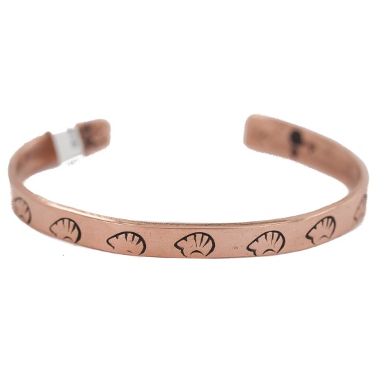 Certified Authentic Bear Handmade Navajo Native American Pure Copper Bracelet 24492-3