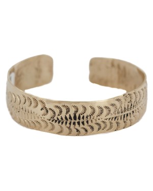 Certified Authentic Handmade Navajo Native American Brass Bracelet 13143-2