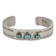 Certified Authentic Handmade Navajo Natural Turquoise Native American Nickel Bracelet 13141-9