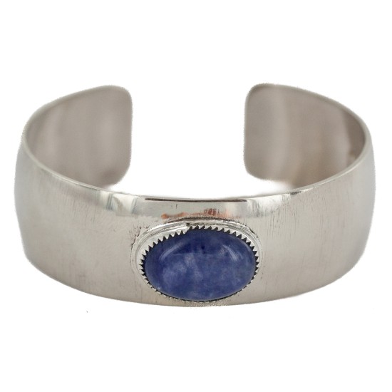 Certified Authentic Handmade Navajo Navajo Natural Lapis Native American Nickel Bracelet 13141-3