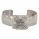 Certified Authentic Handmade Navajo Navajo Natural Turquoise Native American Nickel Bracelet 13143-3