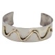 Certified Authentic Maze Handmade Navajo Native American Brass Nickel Bracelet 13142-1