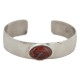 Certified Authentic Navajo Handmade Navajo Natural Red Jasper Native American Nickel Bracelet 13148