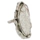 Handmade Certified Authentic Navajo Silver White Buffalo Native American Ring 18241
