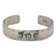 Handmade Certified Authentic Navajo Natural Turquoise Native American Nickel Bracelet 13141-10