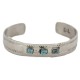 Handmade Navajo Certified Authentic Natural Turquoise Native American Nickel Bracelet 13141-8