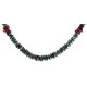 Navajo .925 Sterling Silver Certified Authentic Natural Turquoise Graduated Heishi Coral Native American Necklace 18232