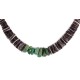 Navajo .925 Sterling Silver Certified Authentic Natural Turquoise Graduated Heishi Native American Necklace 18240-1